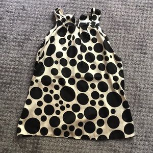 Cute tank blouse in beige and black size medium